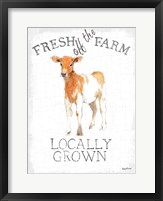 Framed Fresh off the Farm enamel
