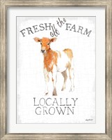 Framed Fresh off the Farm enamel