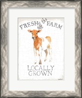 Framed Fresh off the Farm burlap