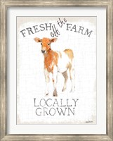 Framed Fresh off the Farm burlap