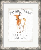 Framed Fresh off the Farm burlap