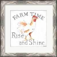 Framed Farm Time enamel