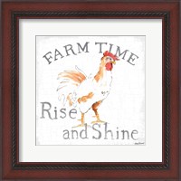 Framed Farm Time enamel