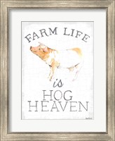 Framed Farm Life enamel