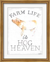 Framed Farm Life enamel