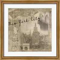 Framed New York Vintage