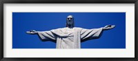 Framed Low Angle View Of The Christ The Redeemer Statue, Rio De Janeiro, Brazil