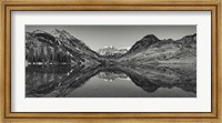 Framed Reflection Of Mountains In A Lake, Maroon Bells, Aspen, Colorado