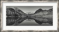 Framed Reflection Of Mountains In A Lake, Maroon Bells, Aspen, Colorado
