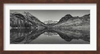 Framed Reflection Of Mountains In A Lake, Maroon Bells, Aspen, Colorado