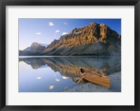 Framed Canoe At The Lakeside, Bow Lake, Alberta, Canada