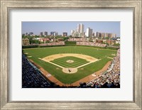 Framed High Angle View Of A Stadium, Wrigley Field, Chicago, Illinois