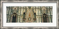 Framed Low Angle View Of Details Of A Cathedral, Duomo Santa Maria Del Fiore, Florence, Italy