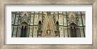 Framed Low Angle View Of Details Of A Cathedral, Duomo Santa Maria Del Fiore, Florence, Italy