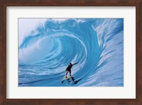 Framed Man Surfing In The Sea