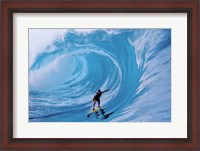 Framed Man Surfing In The Sea