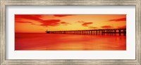 Framed Pier In The Pacific Ocean At Dusk, Ventura Pier, California