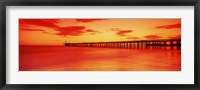 Framed Pier In The Pacific Ocean At Dusk, Ventura Pier, California