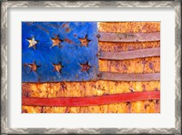 Framed Painted US Flag