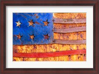 Framed Painted US Flag