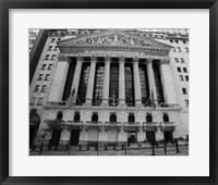 Framed New York Stock Exchange Exerior With US Flags