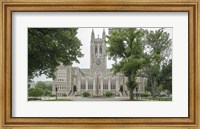 Framed Front View Of Gasson Hall, Chestnut Hill Near Boston, Massachusetts