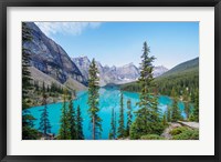 Framed Scenic Mountainous Landscape Of Banff National Park, Alberta, Canada