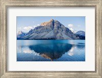 Framed Mountain Reflecting In Lake At Banff National Park, Alberta, Canada