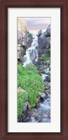 Framed View Of Waterfall Comes Into Rocky River, Broken Falls, Wyoming