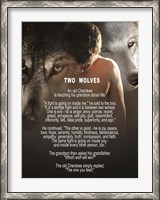 Framed Two Wolves