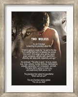 Framed Two Wolves