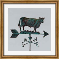 Framed Rural Relic Cow