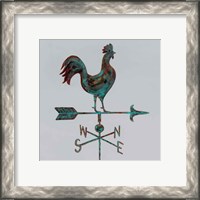 Framed 'Rural Relic Rooster' border=