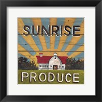 Framed Sunrise Produce