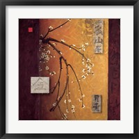 Framed Oriental Blossoms II