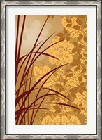 Framed Golden Flourish I