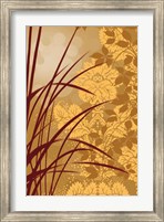 Framed Golden Flourish I