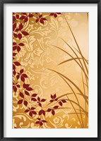 Golden Flourish II Framed Print