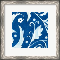 Framed 'Tangled In Blue I' border=