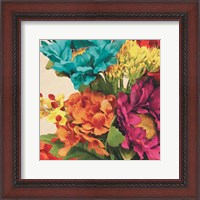 Framed Pop Art Flowers I