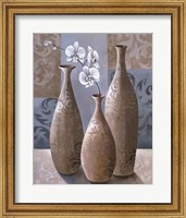 Framed Silver Orchids II