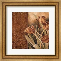 Framed Copper Tulips I