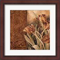 Framed Copper Tulips I