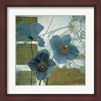 Framed Cerulean Poppies I
