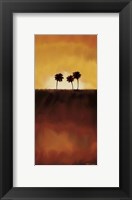 Framed Sunset Palms I