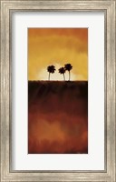Framed Sunset Palms I
