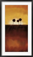 Framed Sunset Palms I