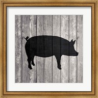 Framed 'Barn Pig' border=