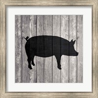 Framed 'Barn Pig' border=