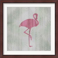 Framed Pink Flamingo I